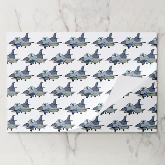 Fighter Jet Military Paper Placemats ペーパーパッド (折り畳み)