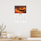 Fighter Jet Sunset 2021 Calendar ポスター (キッチン)