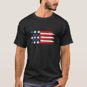 Fighter Jets With USA American Flag 4th of July Ce Tシャツ (正面)