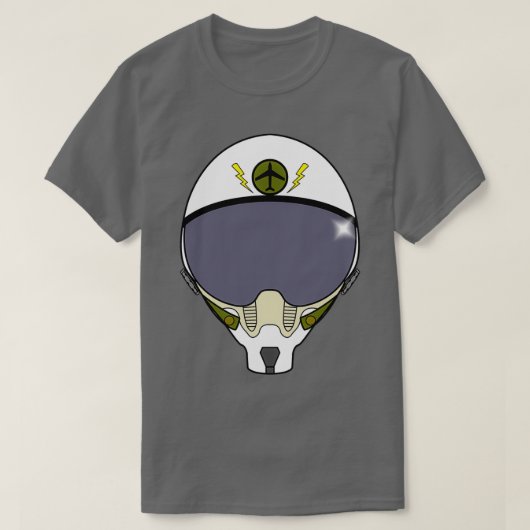 Fighter Pilot Helmet  Tシャツ (デザイン正面)