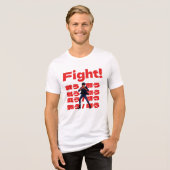 Fighter with 90s Retro Anime Style トライブレンドＴシャツ (正面全面)