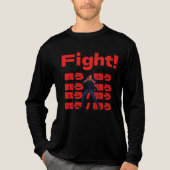 Fighter with 90s Retro Anime Style トライブレンドＴシャツ (正面)