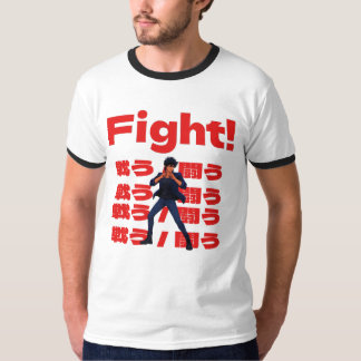 Fighter with 90s Retro Anime Style Tシャツ