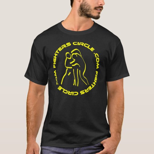 FightersCircle.comの黒いTシャツ Tシャツ (正面)