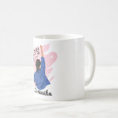 FIGHTING 화이팅 – ハングル（幸運） コーヒーマグカップ (正面右)