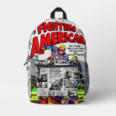 'Fighting American' Retro Comics Backpack プリントバックパック (正面)