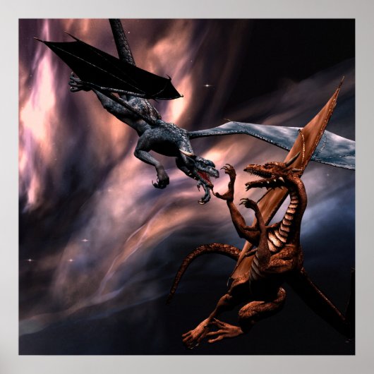 Fighting dragons poster ポスター (正面)