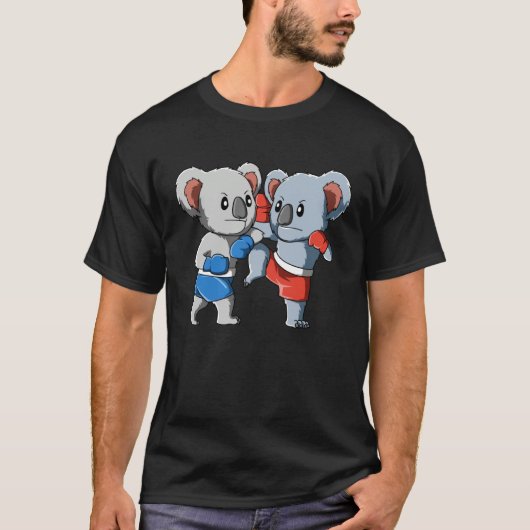 Fighting Koala  Muay Thai  Nak Muay Kickboxing Tシャツ (正面)