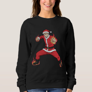 Fighting Santa Claus Anime Style Sweatshirt - Chri スウェットシャツ