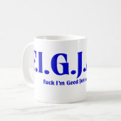 FIGJAM -青い コーヒーマグカップ (正面左)