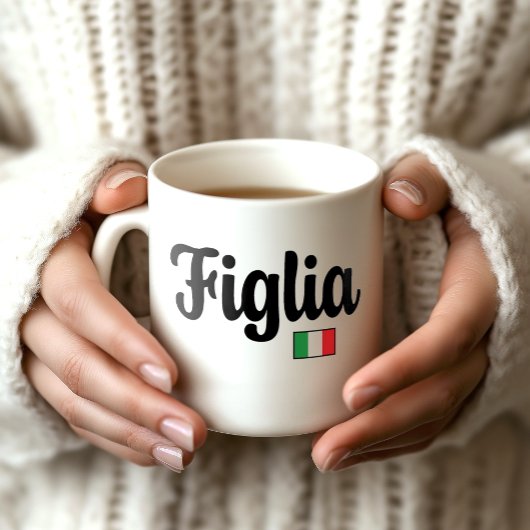 Figlia Italian Flag Mug - Gift for Daughter コーヒーマグカップ