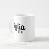 Figlia Italian Flag Mug - Gift for Daughter コーヒーマグカップ (正面左)