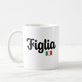Figlia Italian Flag Mug - Gift for Daughter コーヒーマグカップ (左)
