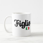 Figlio Italian Flag Mug - Italian Son Gift コーヒーマグカップ (左)