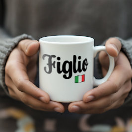Figlio Italian Flag Mug - Italian Son Gift コーヒーマグカップ