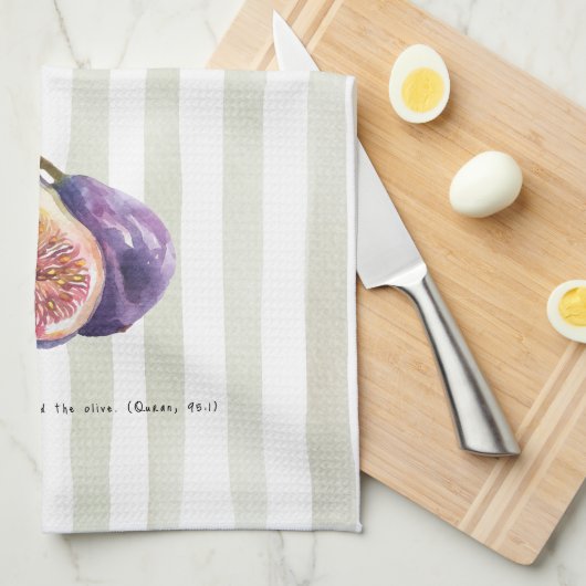 Figs - Quran Verse キッチンタオル (四つ折り)