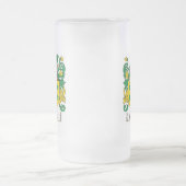 FIGUEROAの家紋- FIGUEROAの紋章付き外衣 フロストグラスビールジョッキ (中央)