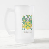 FIGUEROAの家紋- FIGUEROAの紋章付き外衣 フロストグラスビールジョッキ (左)