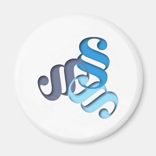 Figur Buchstabe paragraph shape letter マグネット (正面)