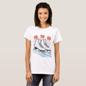 Figure Skater w/ score cards - T-shirts & Sweaters Tシャツ (正面フル)