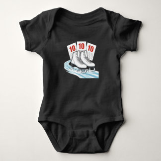 Figure Skater with score cards - Baby T-shirts ベビーボディスーツ