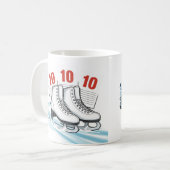Figure Skater with score cards - Mugs コーヒーマグカップ (正面左)