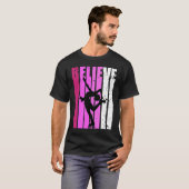 Figure Skates Ice Skating Pink Team Fan Believe Mo Tシャツ (正面フル)