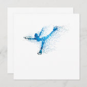 Figure Skating Girl Winter Sports Gift 招待状 (正面/裏面)