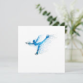 Figure Skating Girl Winter Sports Gift 招待状 (スタンド正面)