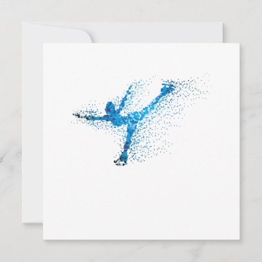 Figure Skating Girl Winter Sports Gift 招待状 (正面)