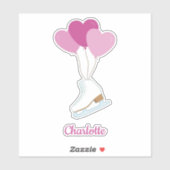 Figure Skating Happy Birthday Balloons Sticker シール (シート)