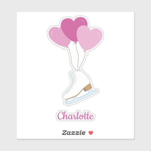 Figure Skating Happy Birthday Balloons Sticker シール (シート)