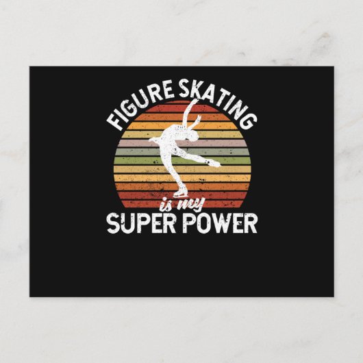 Figure skating is my superpower Winter sports ポストカード (正面)
