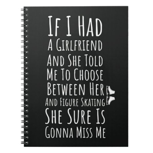 Figure Skating Ornaments Gifts For Him Skater Boys ノートブック (正面)