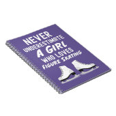 Figure Skating Ornaments Gifts Girl Skater For Her ノートブック (右側)