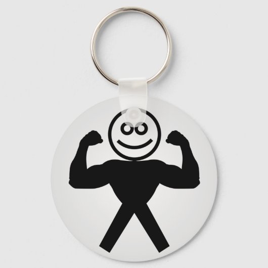 Figure with muscles showing muscle strength キーホルダー (正面)