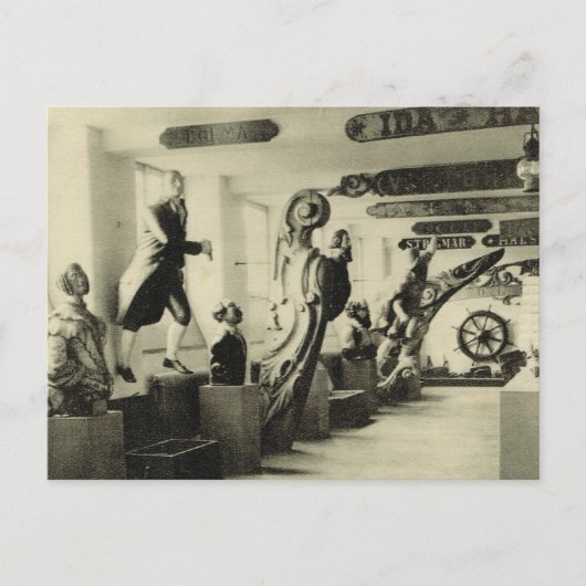 Figureheads, Hallands Museum, Halmstad,ノルウェー ポストカード (正面)