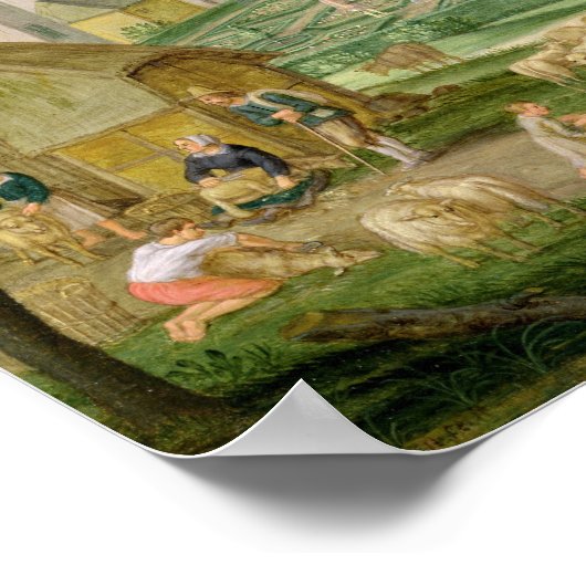 Figures in the Grounds of a Country House ポスター (角)