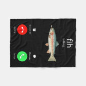 Fih Calling Remind Me Message Decline Accept Phone フリースブランケット (正面(横))