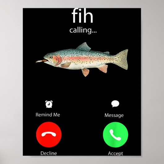 Fih Calling Remind Me Message Decline Accept Phone ポスター (正面)