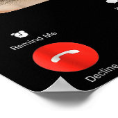 Fih Calling Remind Me Message Decline Accept Phone ポスター (角)
