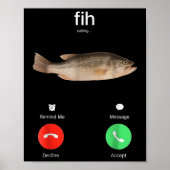 Fih Calling Remind Me Message Decline Accept Phone ポスター (正面)