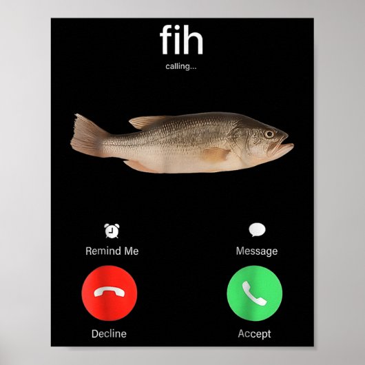 Fih Calling Remind Me Message Decline Accept Phone ポスター (正面)