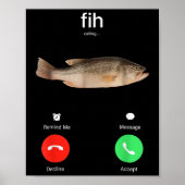 Fih Calling Remind Me Message Decline Accept Phone ポスター (正面)