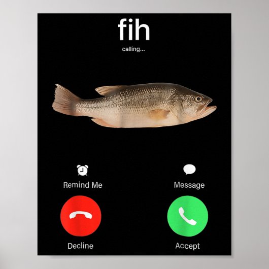 Fih Calling Remind Me Message Decline Accept Phone ポスター (正面)