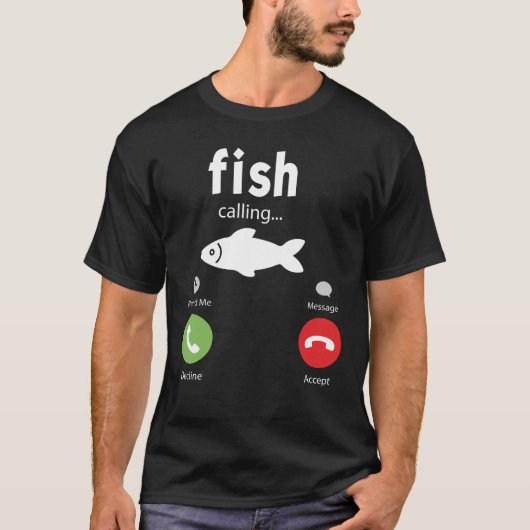 Fih Calling Remind me Message Decline  T-Shirt Tシャツ (正面)