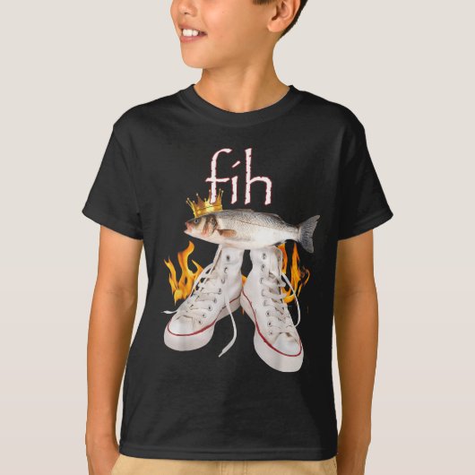 Fih Scute Ss Cute Sss Fish Funny Misspelled Fish M Tシャツ (正面)
