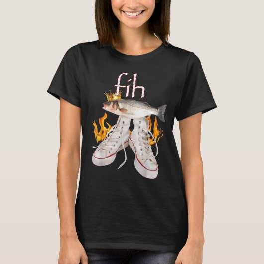 Fih Scute Ss Cute Sss Fish Funny Misspelled Fish M Tシャツ (正面)