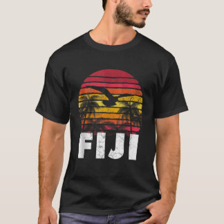 FIJIヴィンテージレトロサンセット70s 80sスタイルメンズ Tシャツ