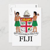 FIJI – エンブレム/旗/紋章/紋章/紋章 ポストカード (正面/裏面)